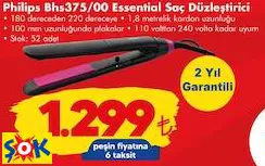 PHİLİPS BHS375/00 ESSENTİAL SAÇ DÜZLEŞTİRİCİ